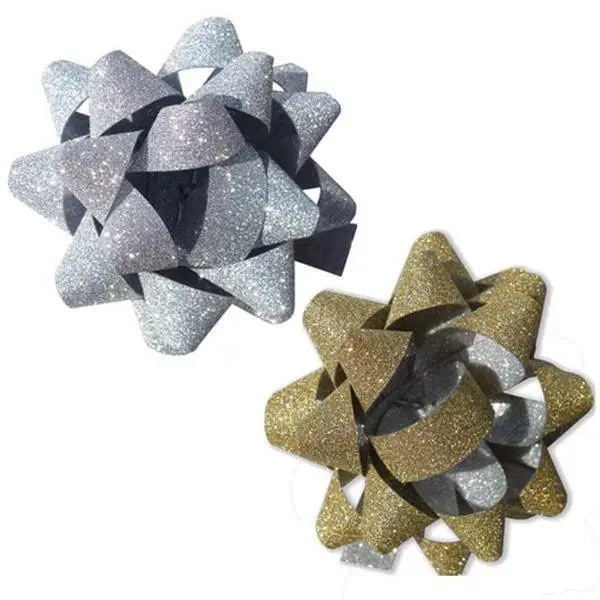 Super Glitter Mini Star Bows - Mac Paper Supply