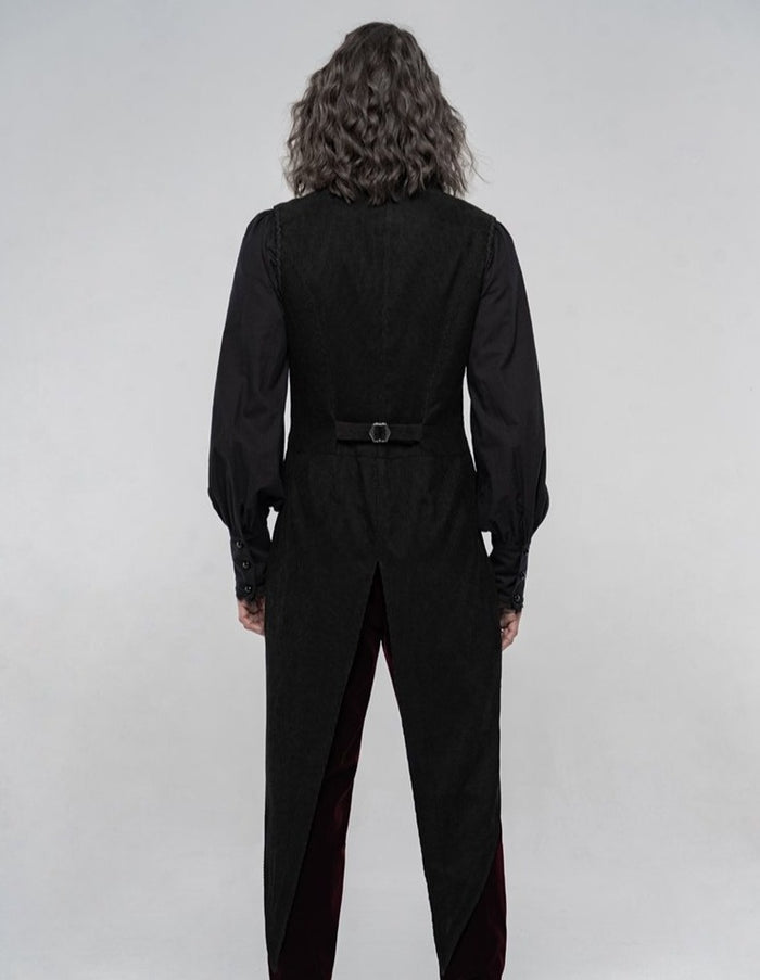model showing back  of vest