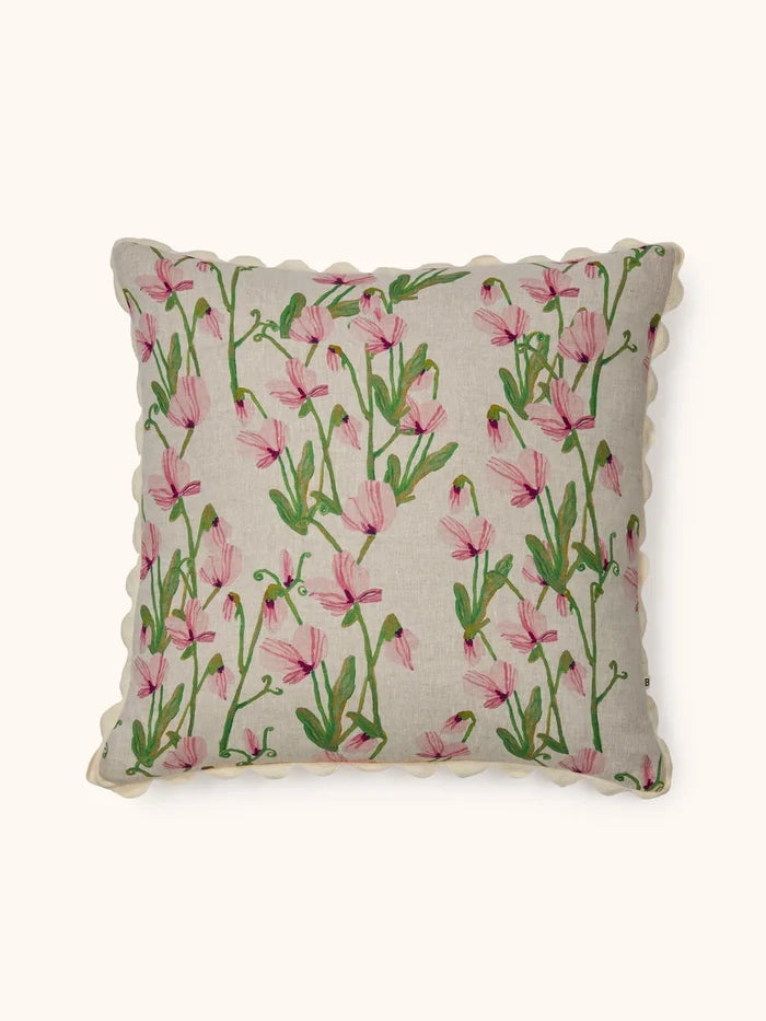 SWEET PEA PINK CUSHION in 60cm from Bonnie and Neil