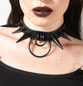 model showing front of collar