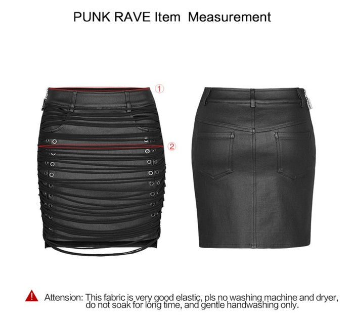 front and back of skirt
