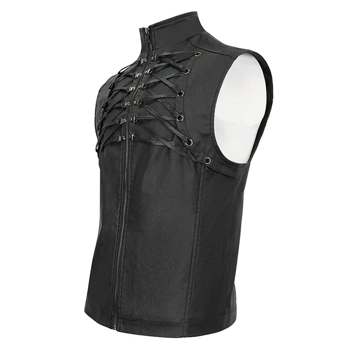 side of vest on display