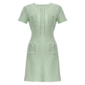 Testured Beaded Knit Mini Dress