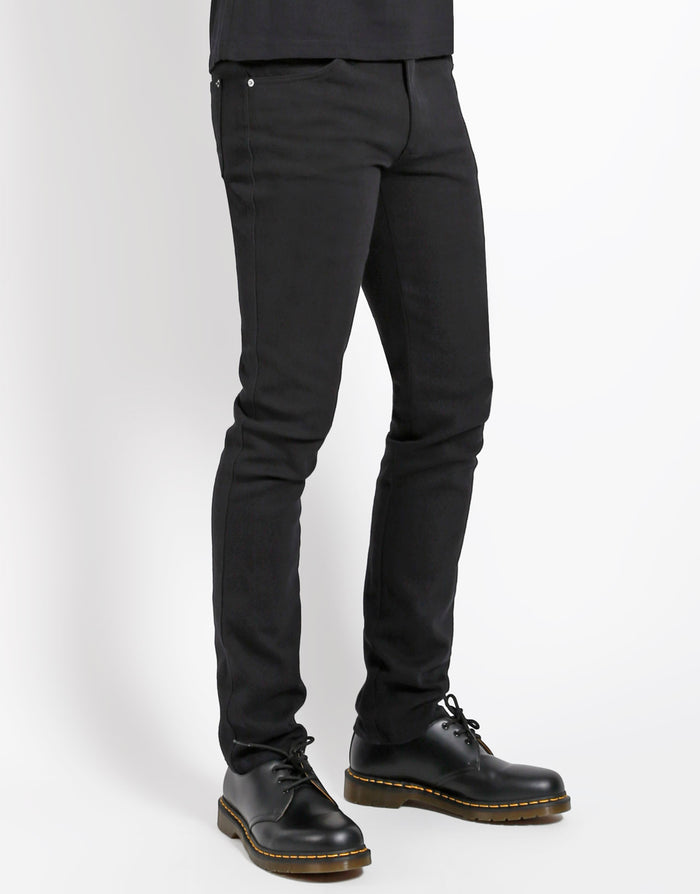model showing side of jeans