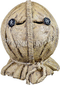 front of mask on display