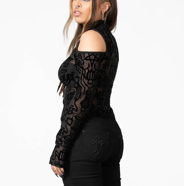 model showing side  of top
