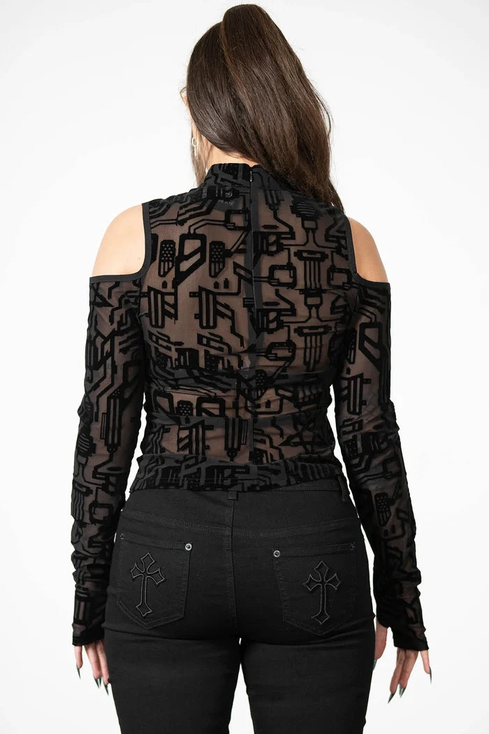 model showing back of top
