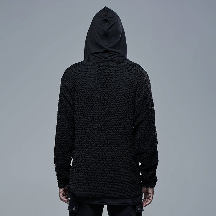 model showing back of hoodie