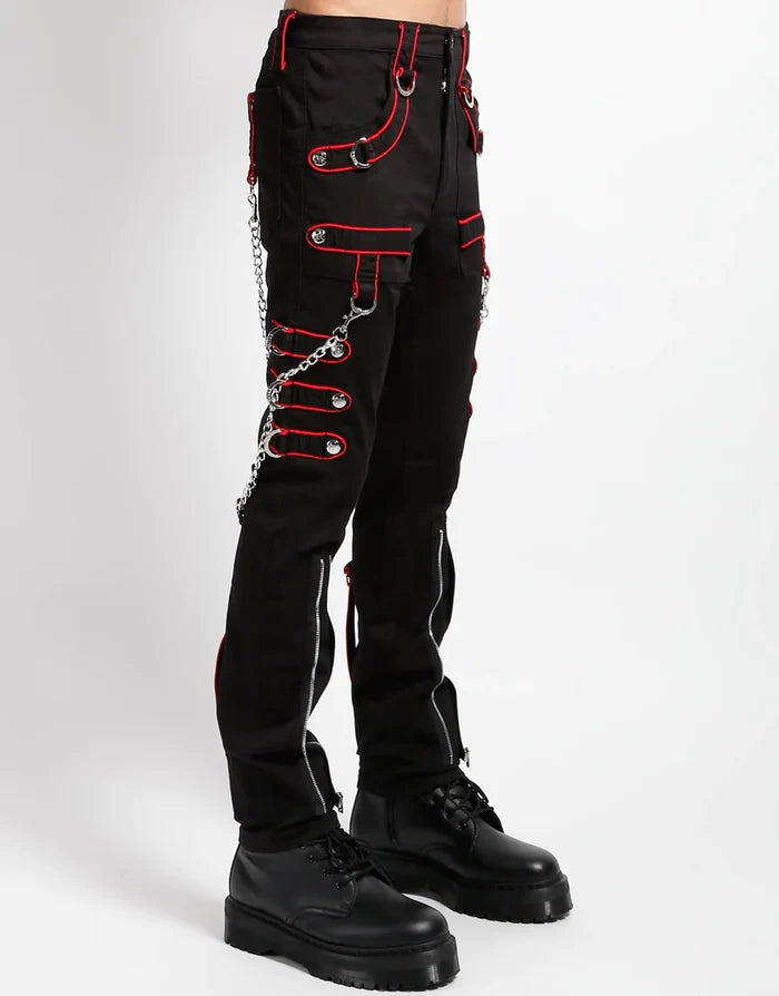 model showing side of pants