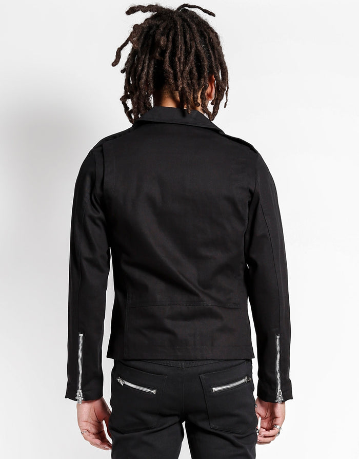 model showing back of jacket