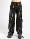 model showing front of pants