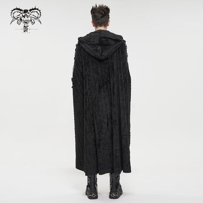 model showing back of cloak