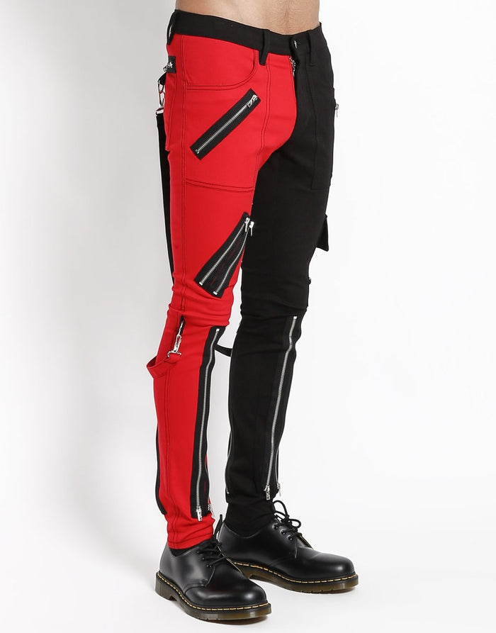 model showing side of pants