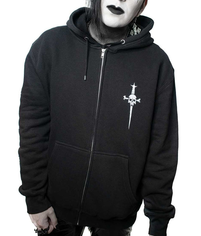 model showing front of hoodie