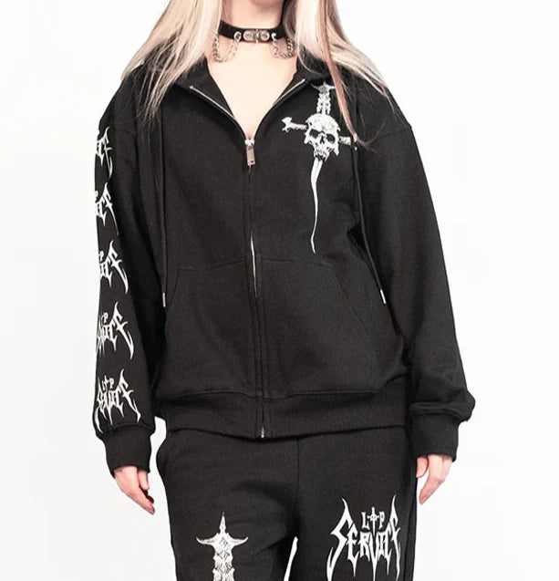 model showing front of hoodie