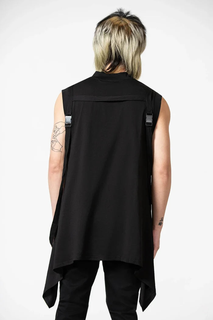 model showing back of shirt
