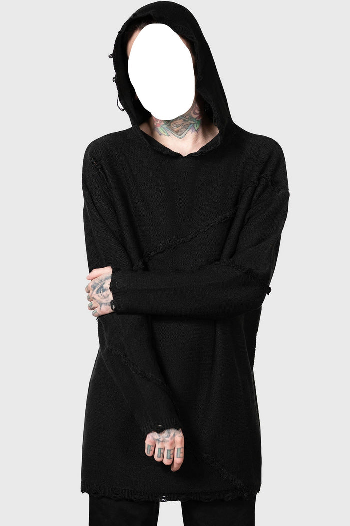 model showing front of sweater