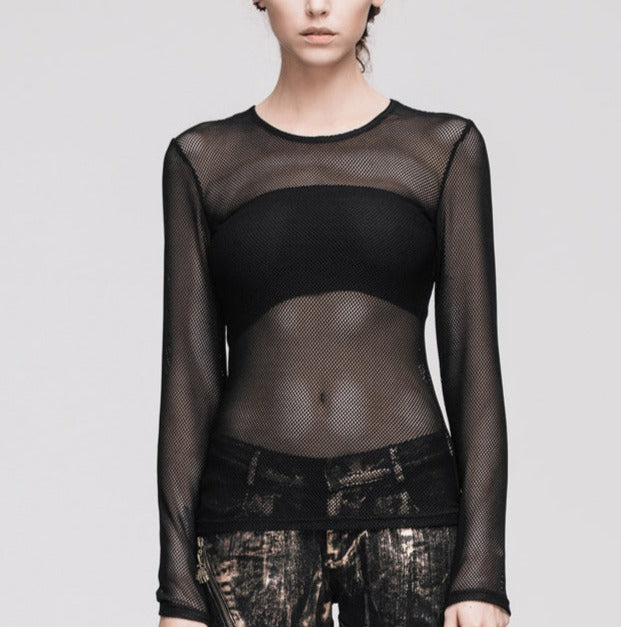 female model showing front of shirt