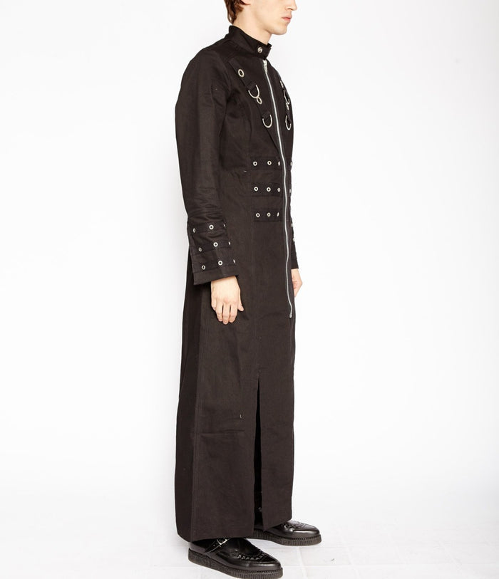 model showing side of coat