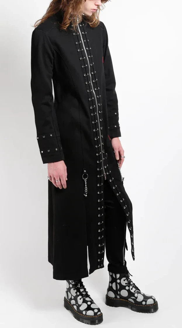 model showing side of coat