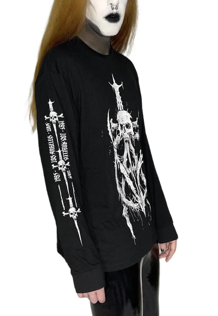 model showing side of shirt