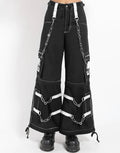 model showing front of pants