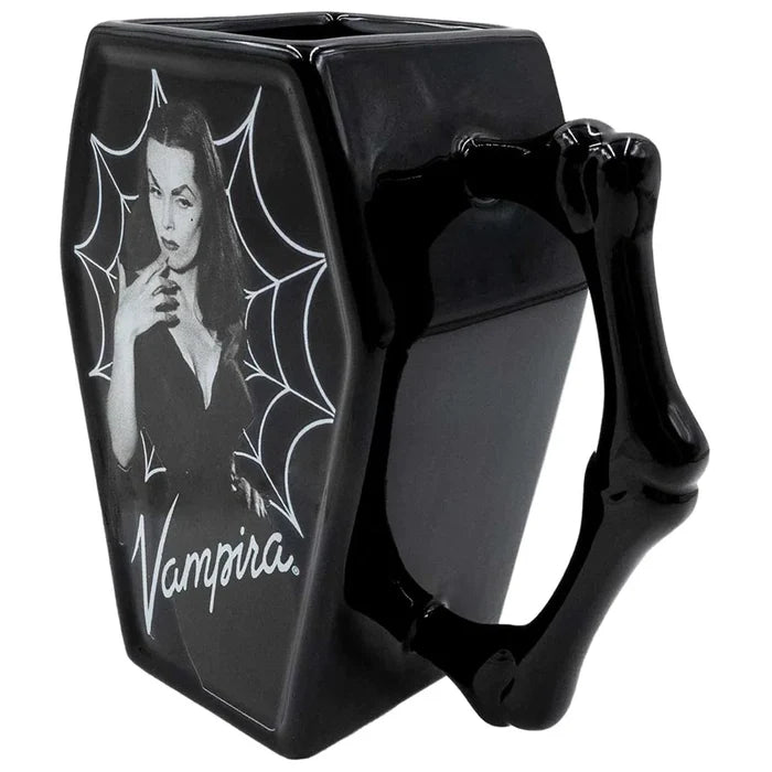 Vampira Cobweb Coffin Shaped Mug