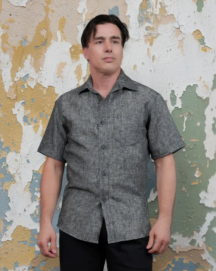 VICTOR  100% Lin - Chemise manches courtes