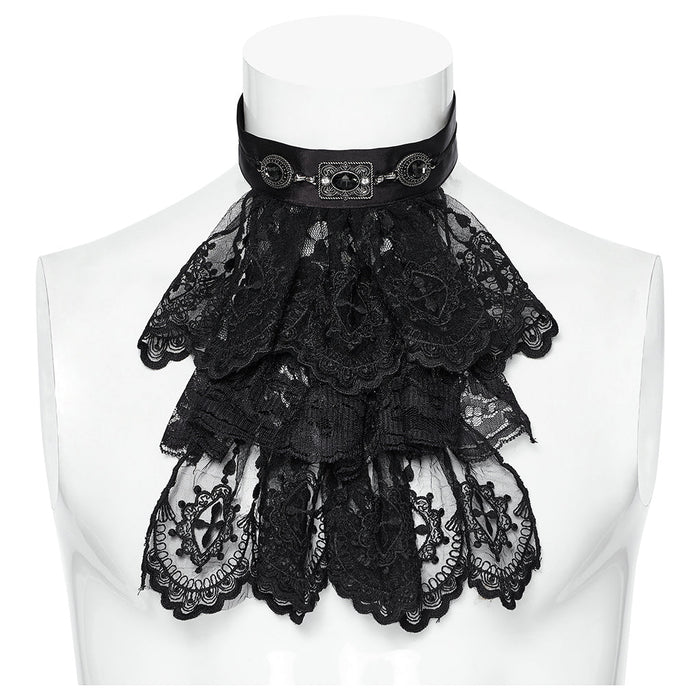 mannequin wearing collar on white background