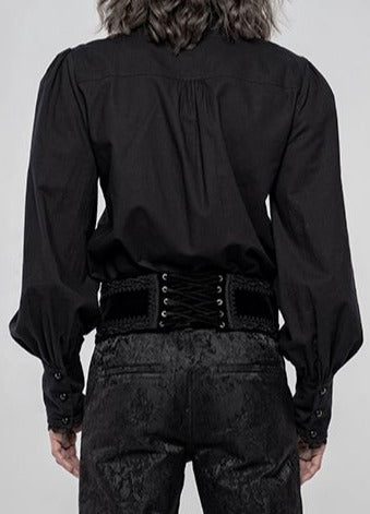 model showing back of shirt