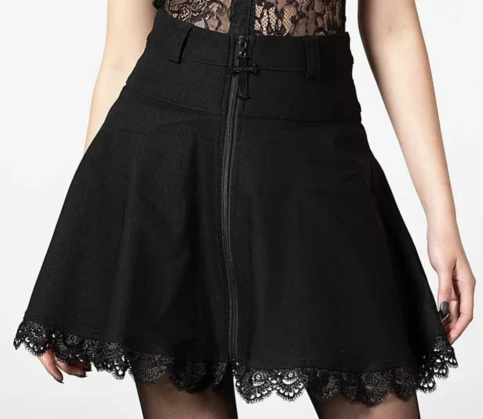 model showing front of skirt