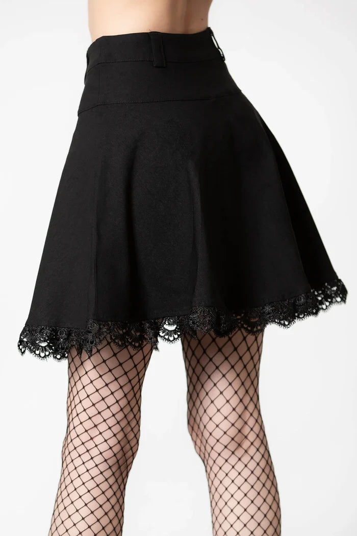 model showing back of skirt