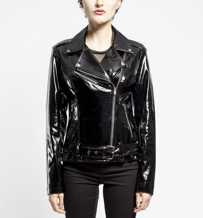model showing front of jacket