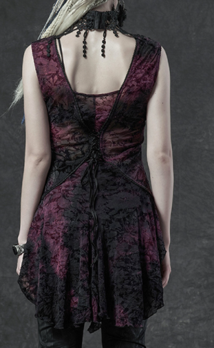 model showing back of top