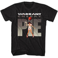 black band shirt with warrant logo and waitress wearing skates graphic with text that reads "cherry pie"