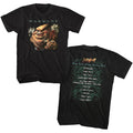 front and back of shirt on display