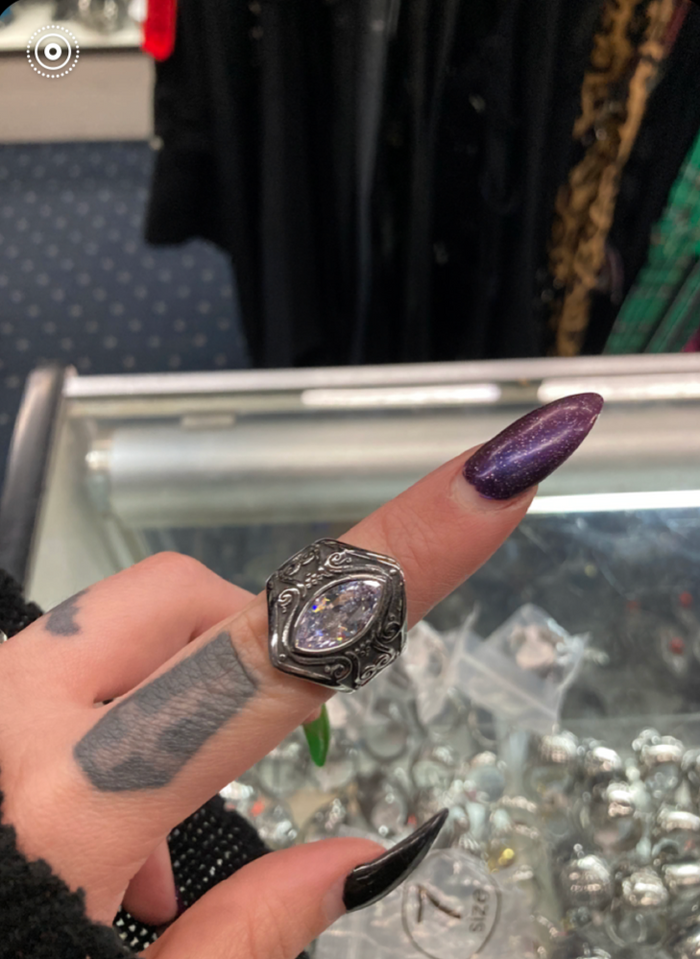 model wearing ring