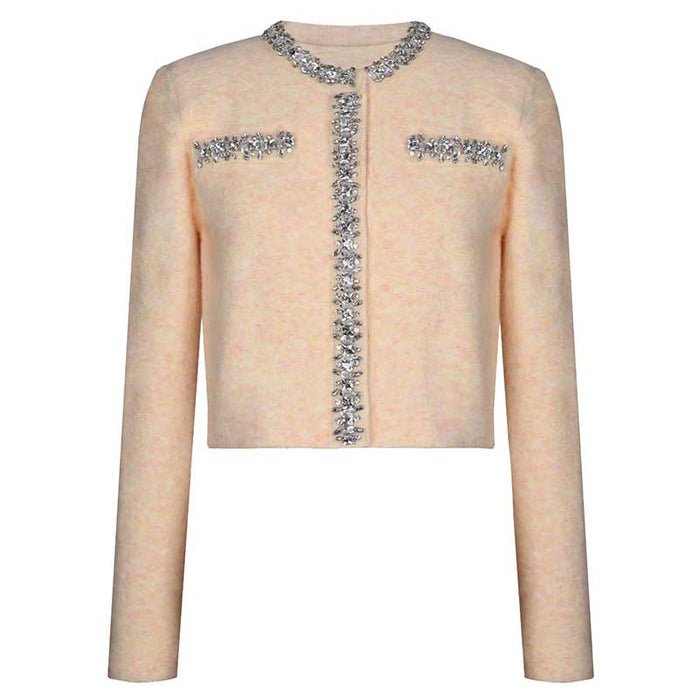 Women Knit Cardigan Jacket + Short Skirt Two Pieces Skirt Suit