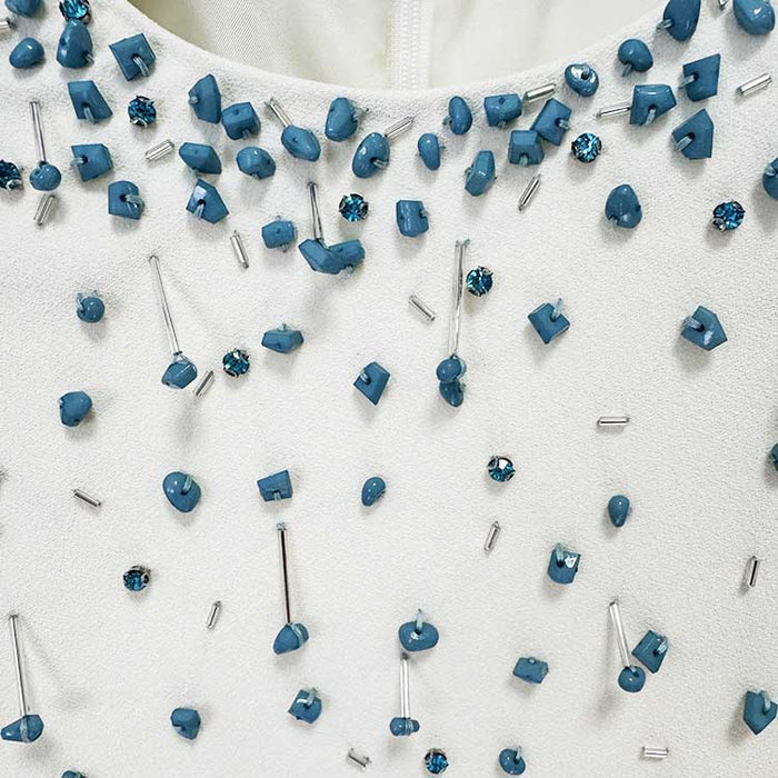 Women's Long Sleeve Beaded Formal Dresses Long Prom Dress