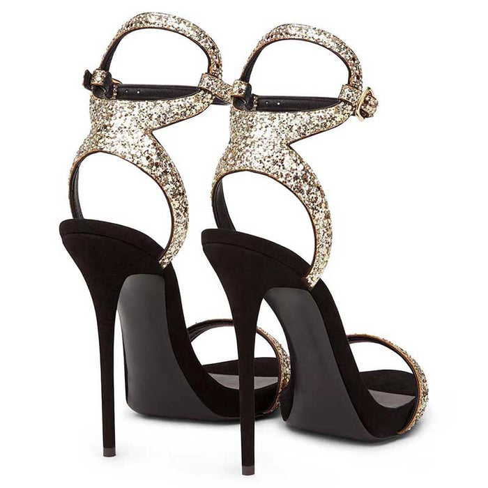 Women's Sparkle High Heels Ankle Straps Pump