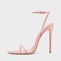 Women's Strap Heels Prom Pumps in Black, Pink, Apricot