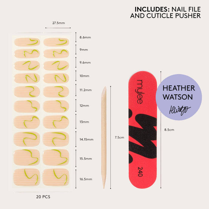 x Heather Watson Centre Court Gel Nail Wraps