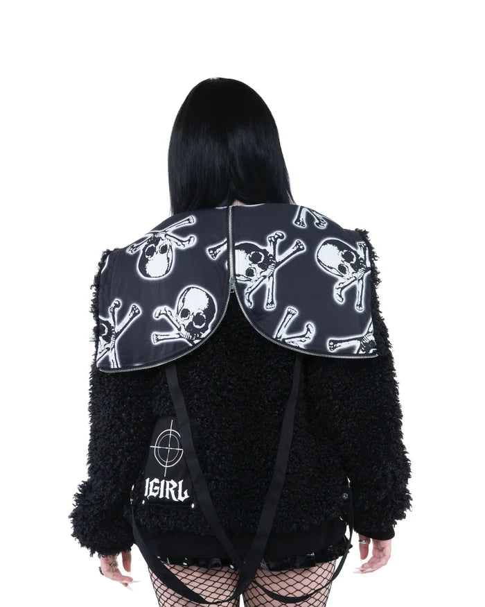 model showing back of the jacket