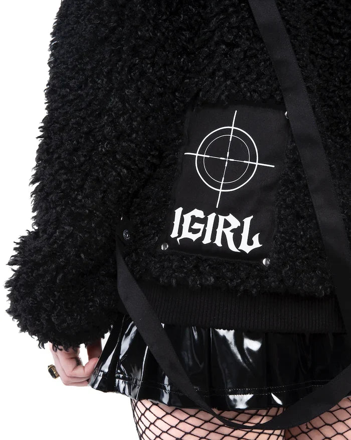 model showing back of jacket