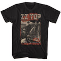 black band shirt with picture of zz top band, zz top logo and text that reads "tres hombres since '69"